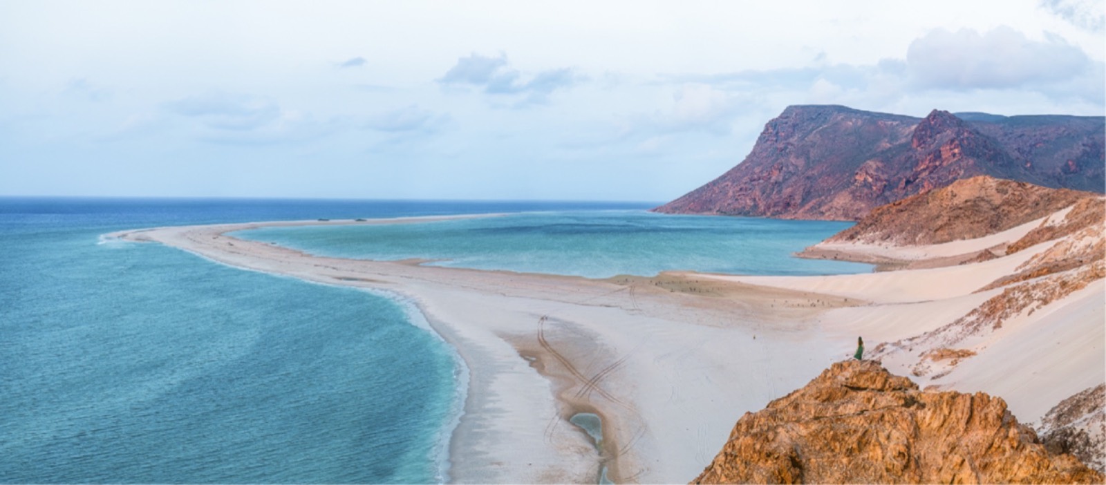 A long white-sand beach