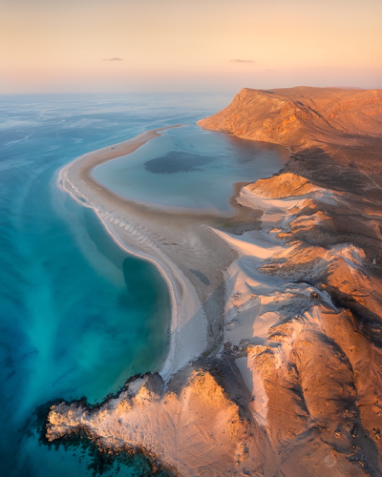 Aerial view of the Socotra coastline