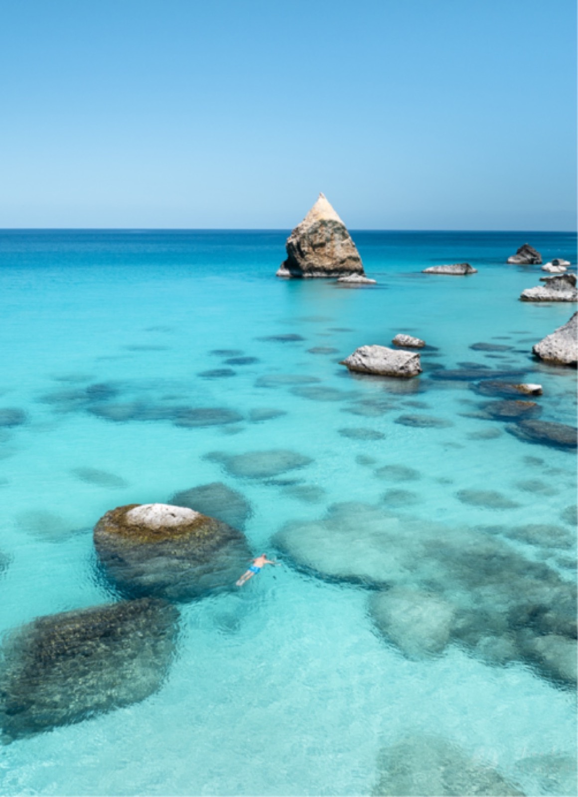 Clear shallow water over the reef